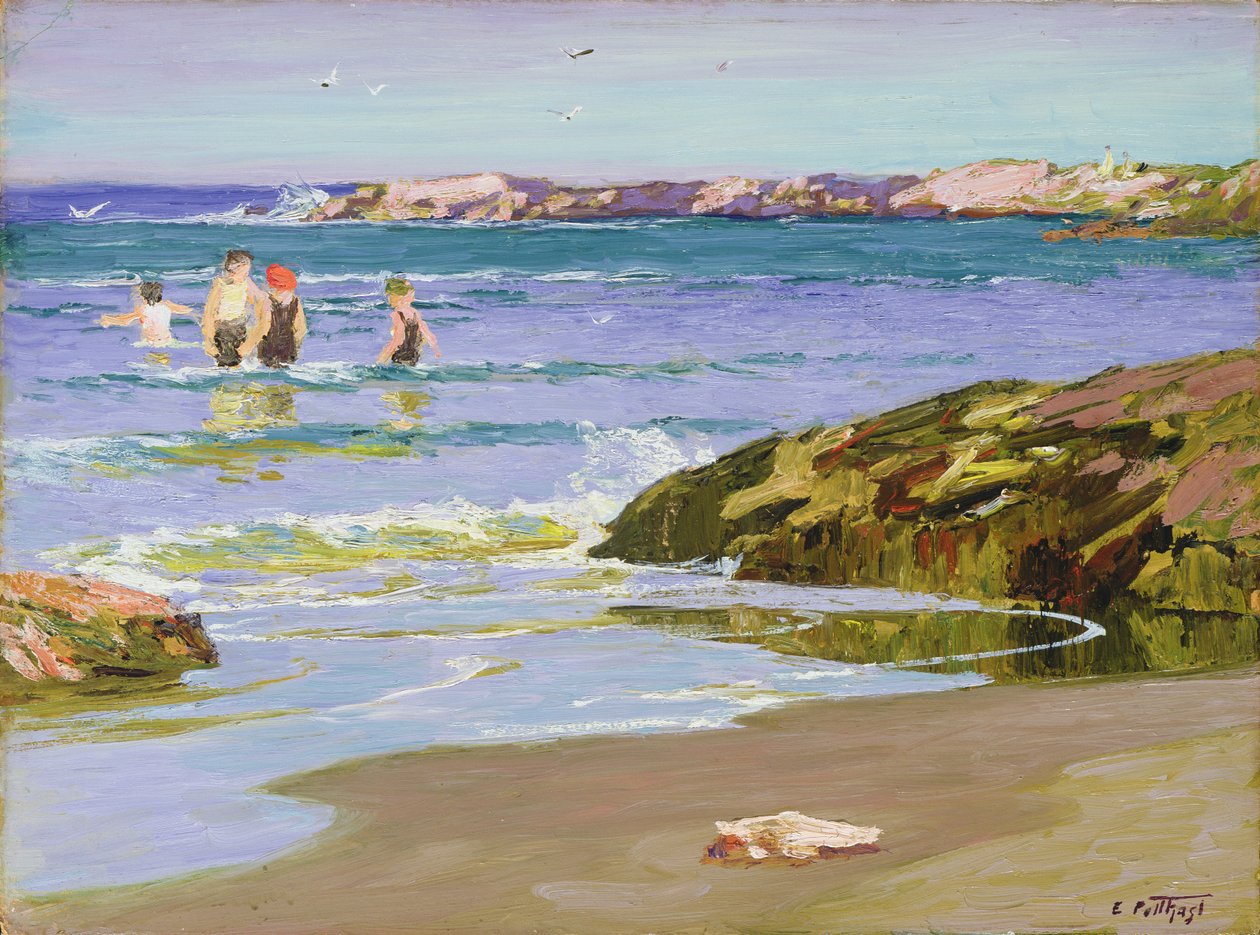 Laag Tij, ca. 1915 door Edward Henry Potthast