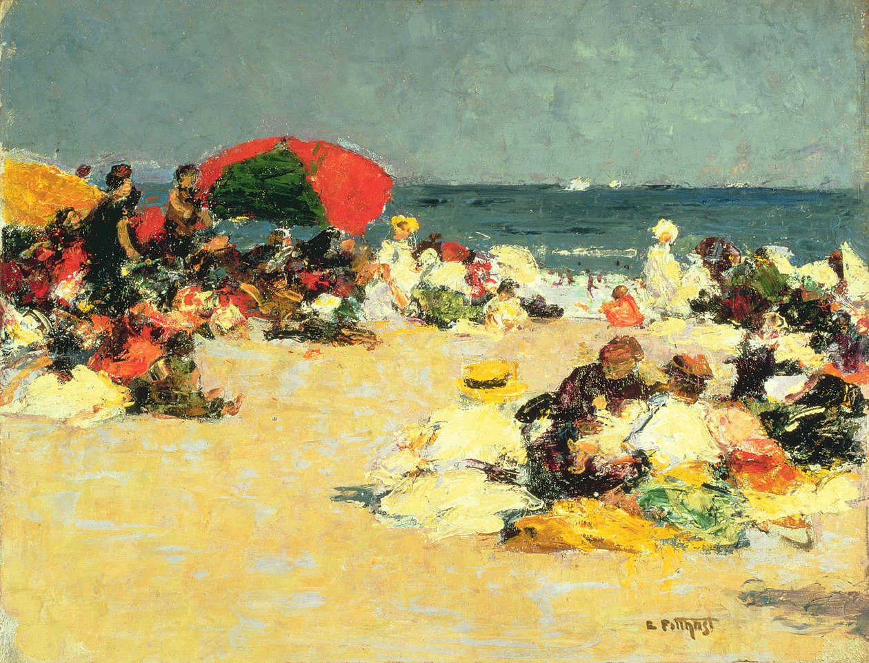 Op het strand door Edward Henry Potthast
