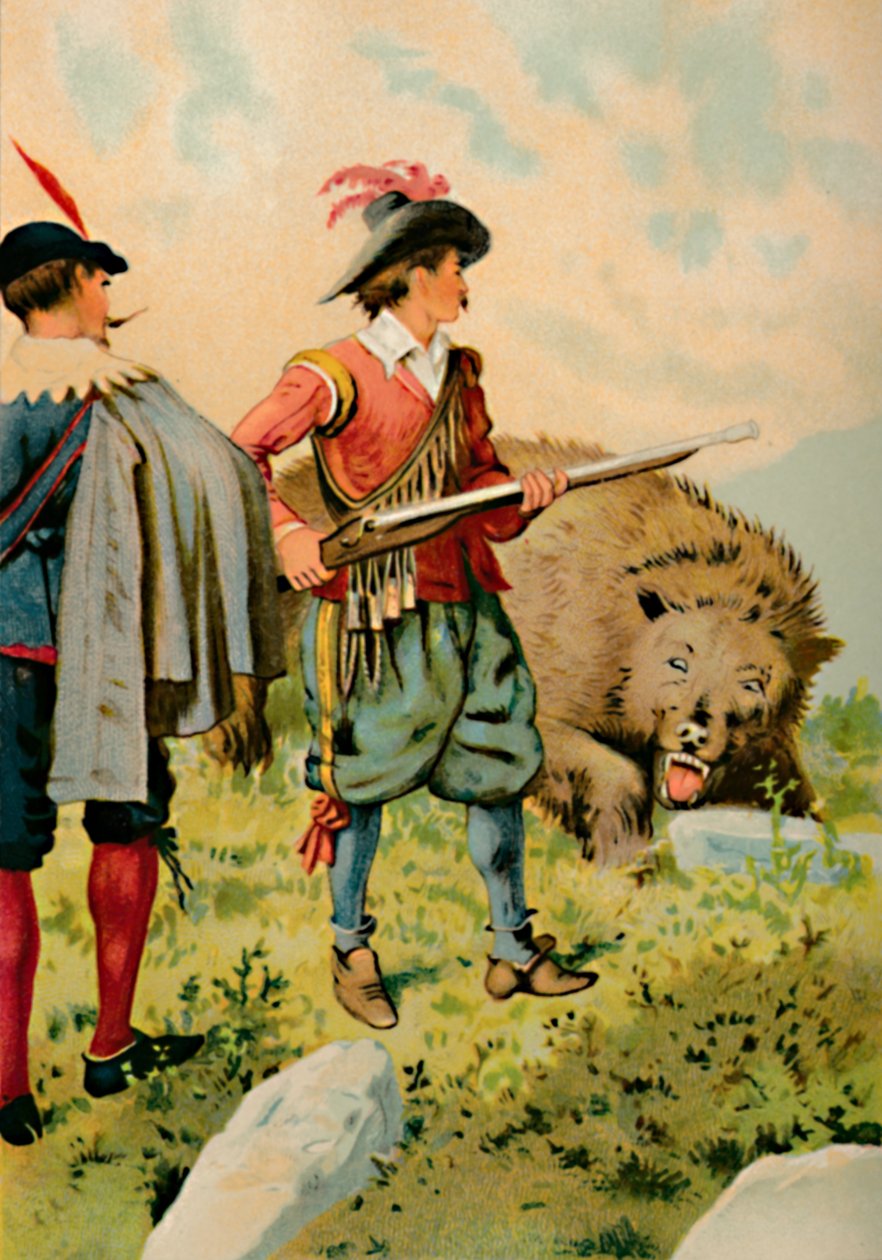 De soldaat en de beer, 1901 door Edward Henry Wehnert