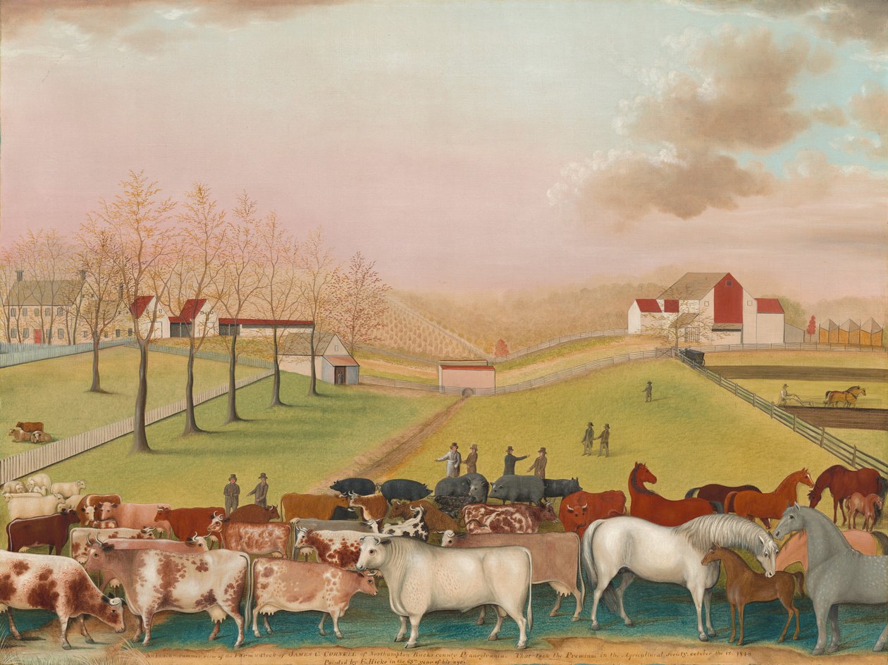 De Cornell-boerderij door Edward Hicks