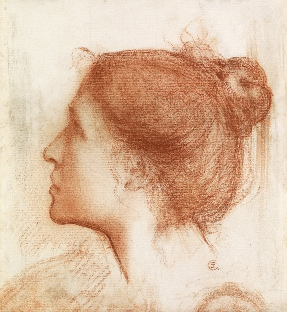 Hoofd van een Vrouw door Edward John Poynter