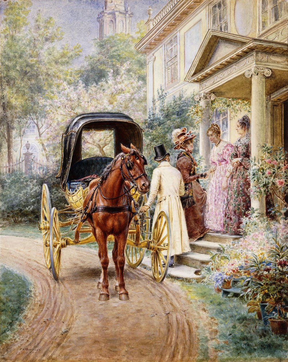 Mevrouw, 1891 en 1887 door Edward Lamson Henry