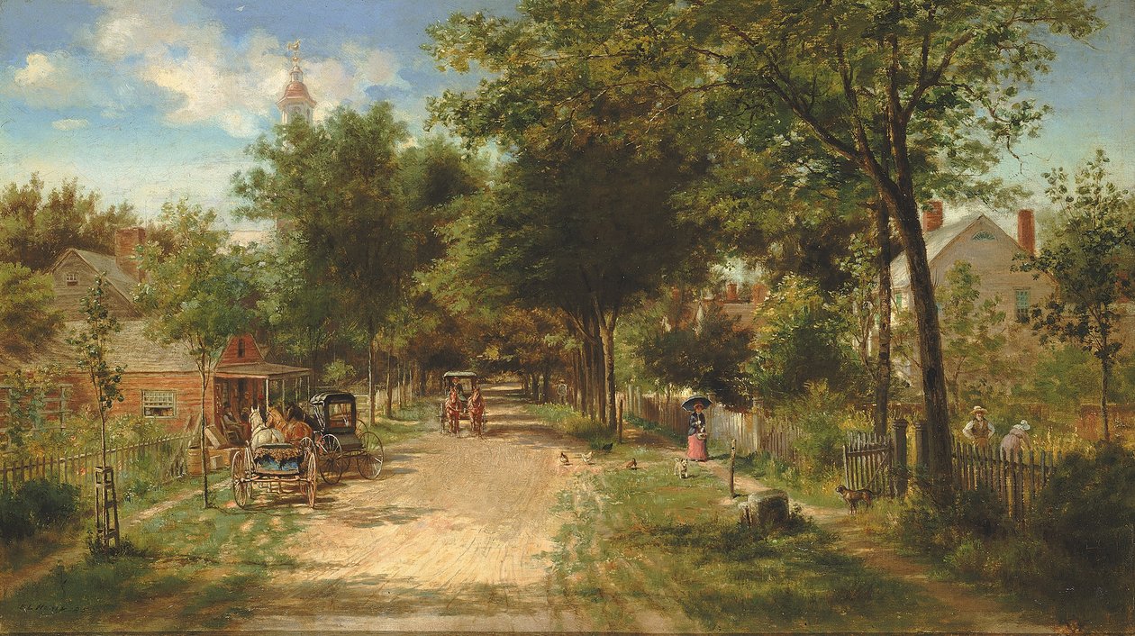 De Landwinkel, 1885 door Edward Lamson Henry