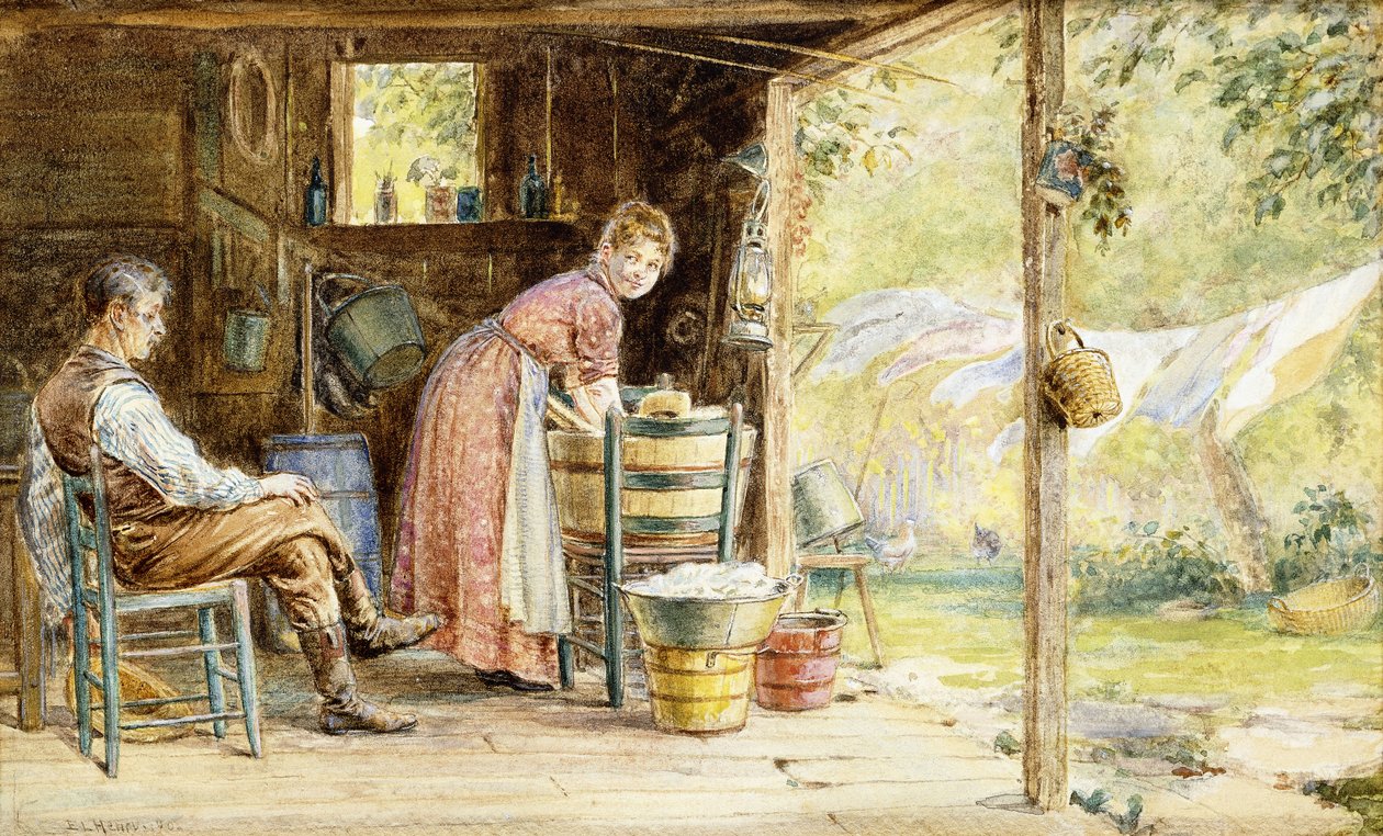 Wasdag, 1890 door Edward Lamson Henry
