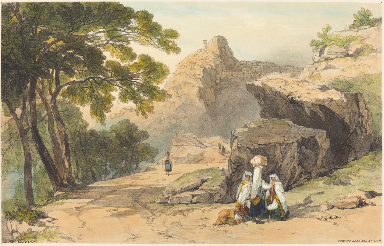 Cervara door Edward Lear