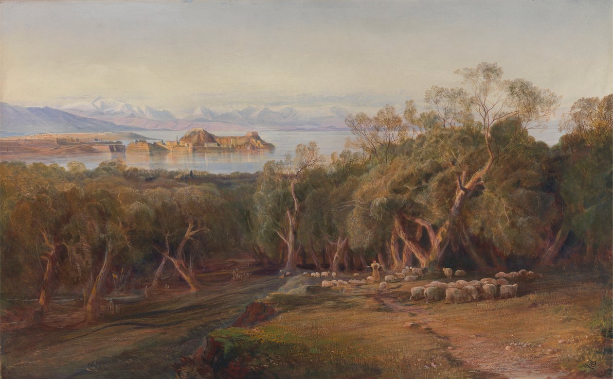 Corfu vanaf Ascension door Edward Lear