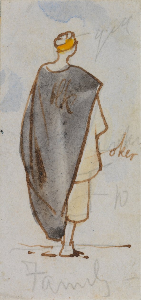 Egyptische man door Edward Lear