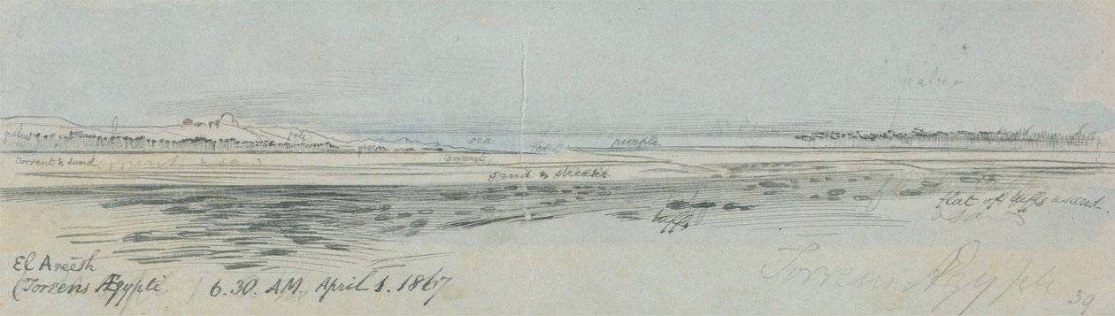 El Areesh (Torrens Aegypti) door Edward Lear