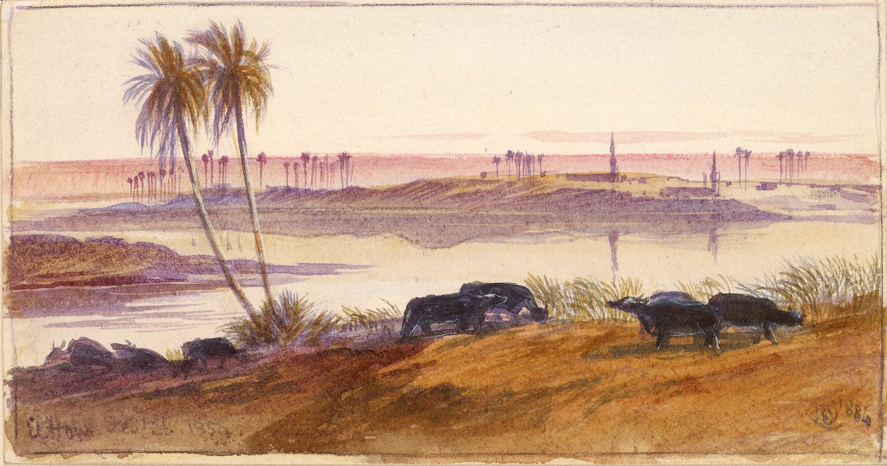 El Hon, Egypte, 1884 door Edward Lear