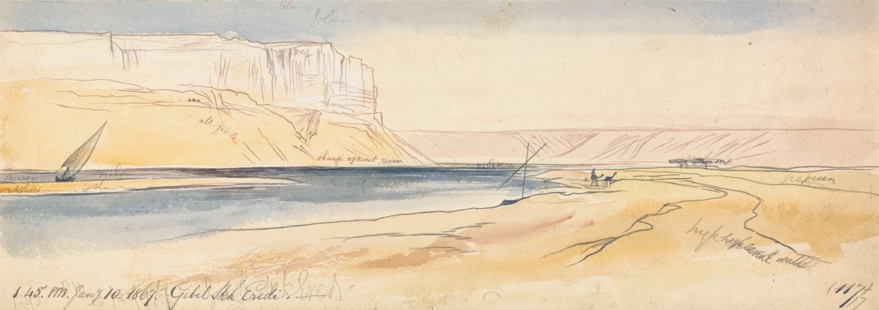 Gebel Sheikh Eredi door Edward Lear