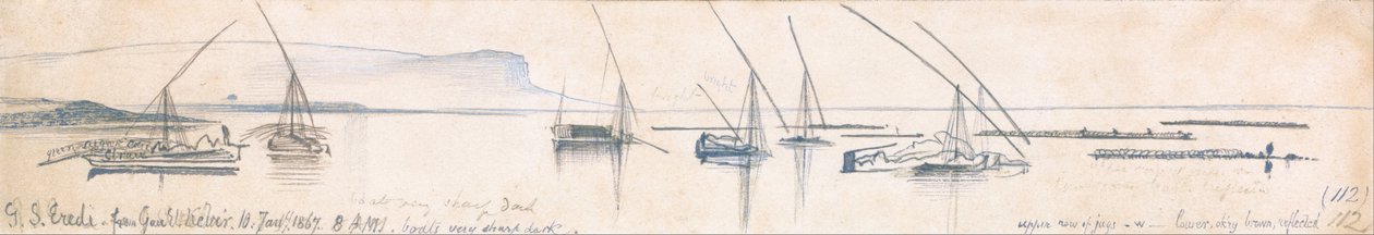Gebel Sheikh Erfgenamen van Gau el Kebir door Edward Lear