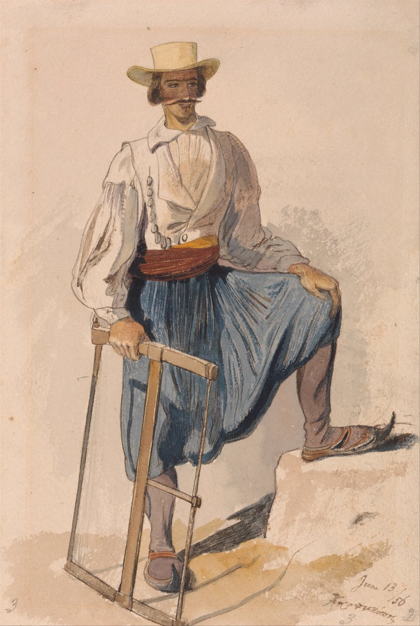 Griekse houthakker, 13 juni /56 door Edward Lear