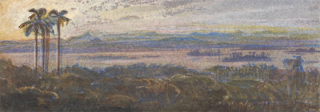 Landschap Indian River door Edward Lear