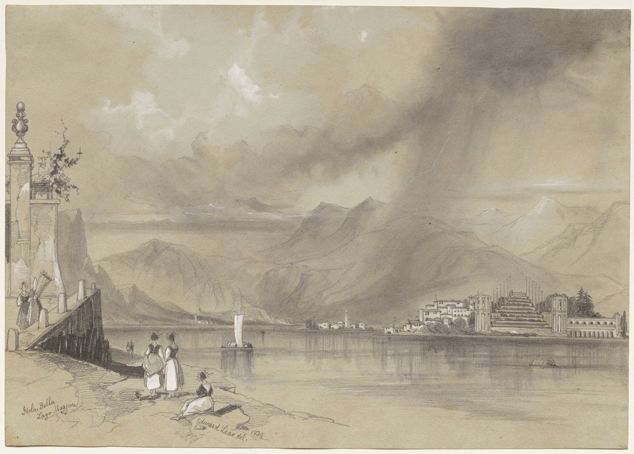 Isola Bella, Lago Maggiore door Edward Lear