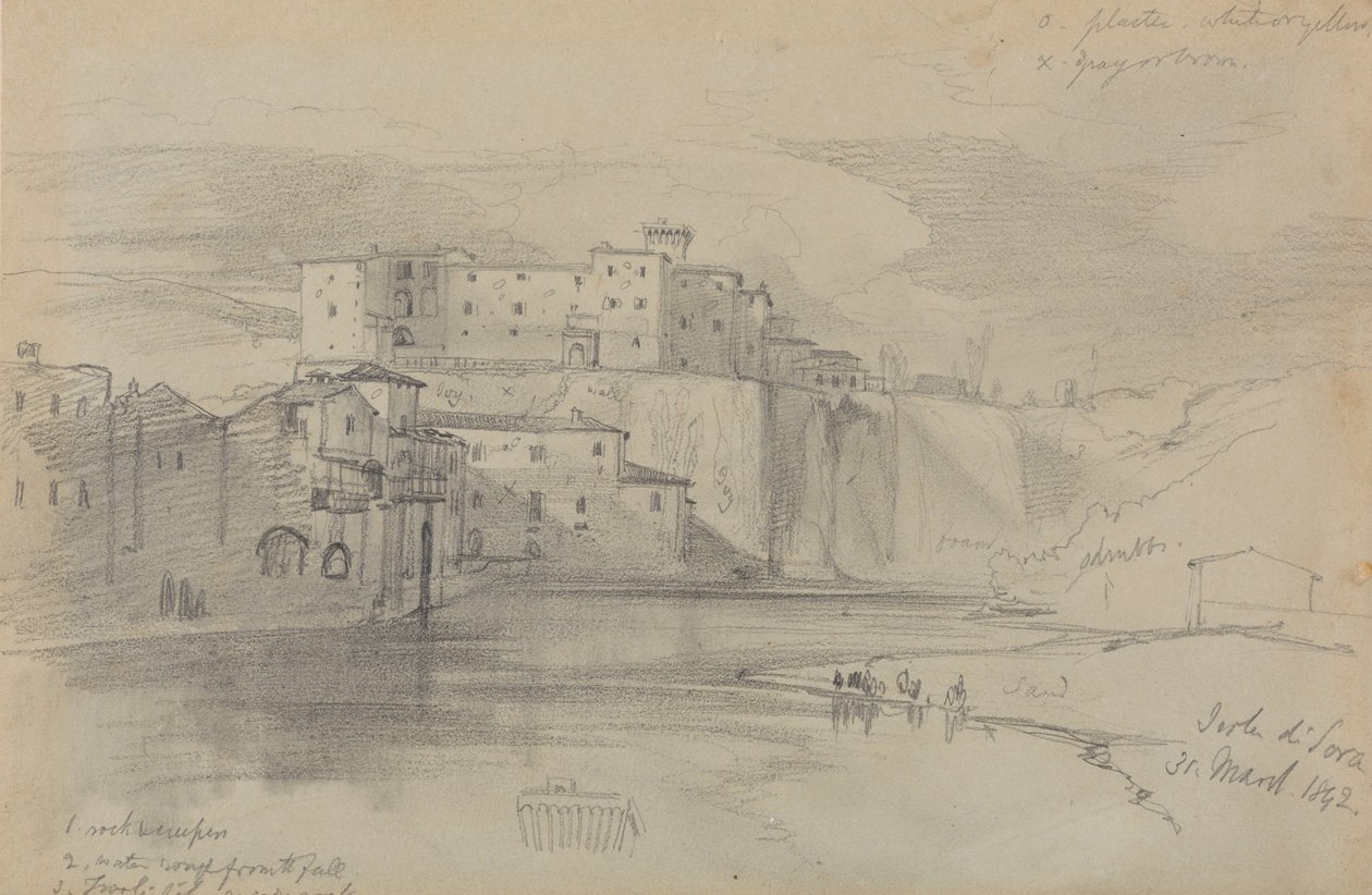 Eiland Sora, 31 mrt. 1842 door Edward Lear