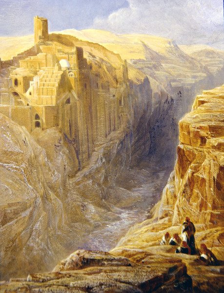 Mar Saba door Edward Lear