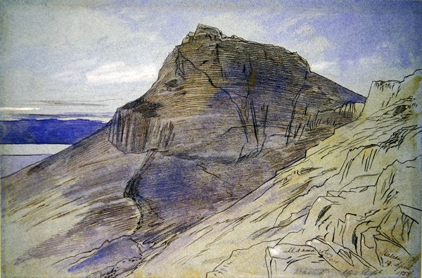 Masada aan de Dode Zee door Edward Lear