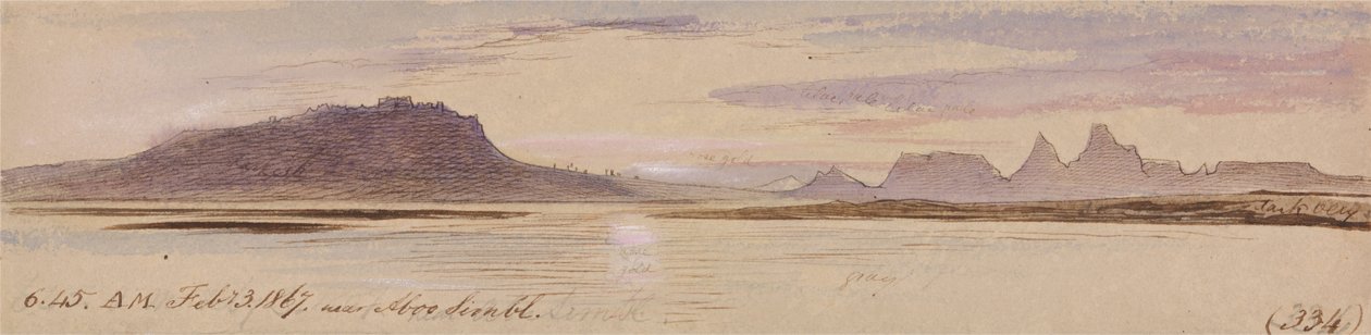 In de buurt van Abu Simbel door Edward Lear