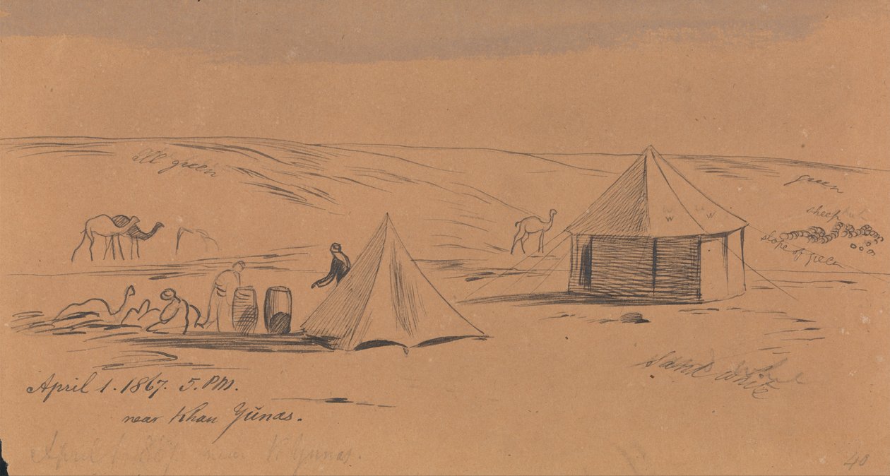 Omgeving Khan Yunas door Edward Lear