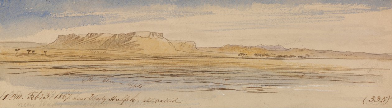 In de buurt van Wady Halfeh door Edward Lear