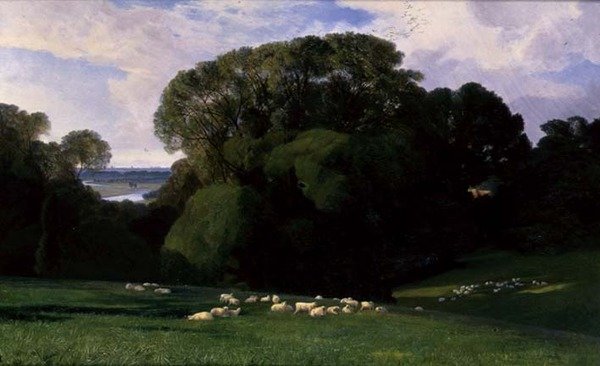 Nuneham door Edward Lear