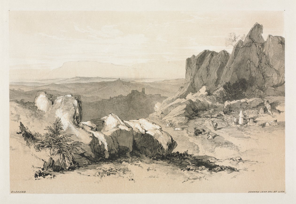 Olevano door Edward Lear