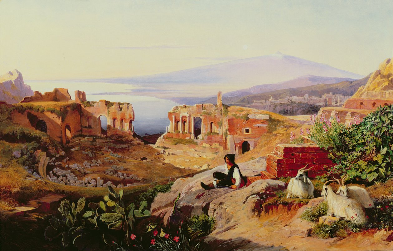 Taormina door Edward Lear