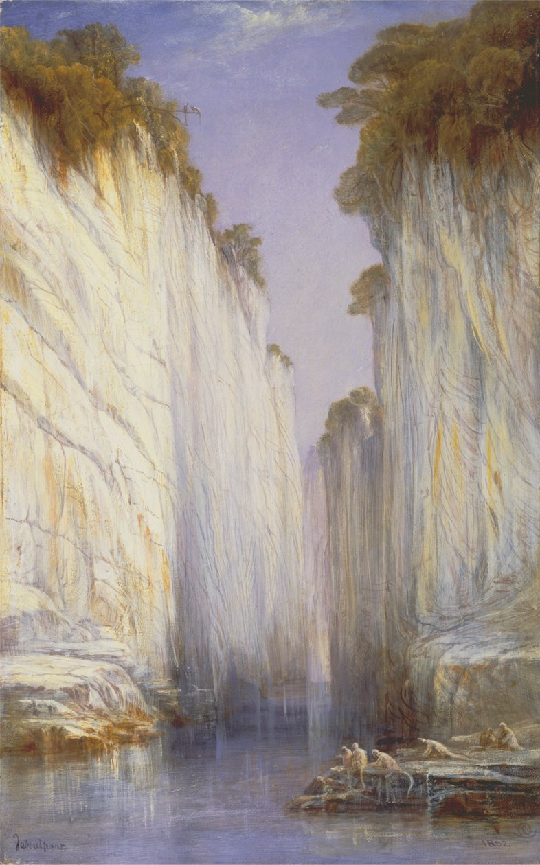 De Marmeren Rotsen — Nerbudda Jubbolpore door Edward Lear