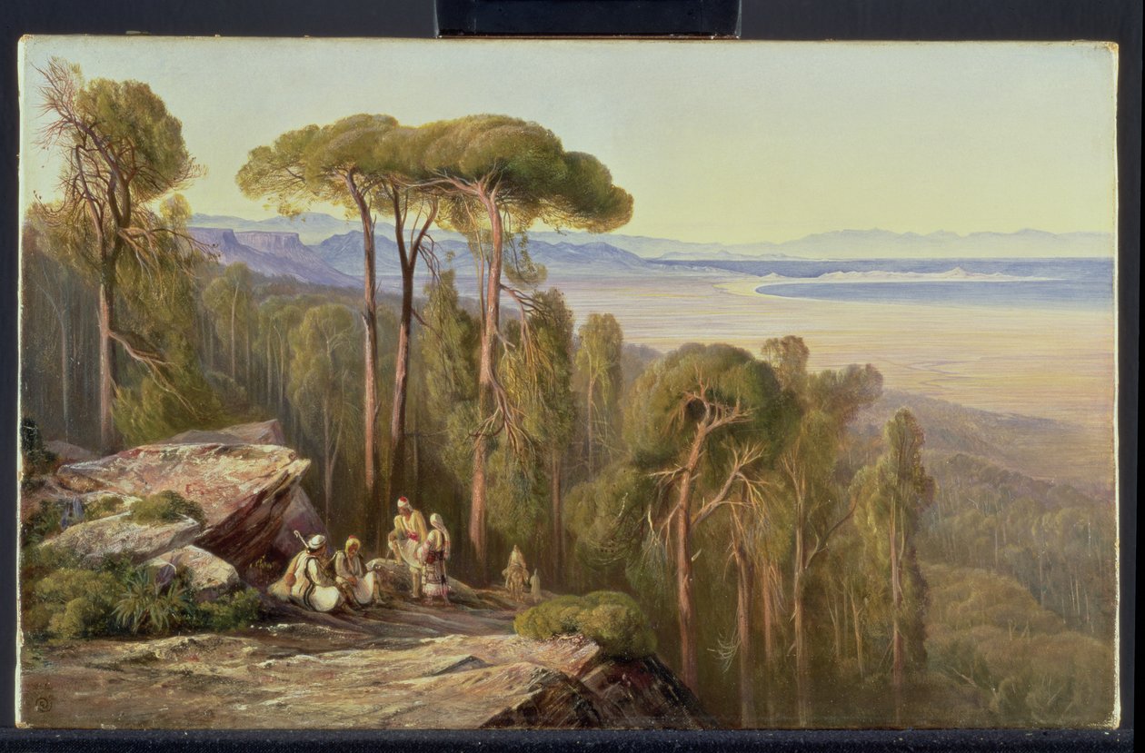 Reizigers in een bos door Edward Lear