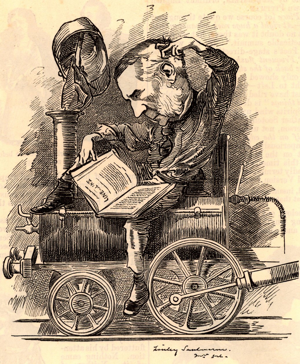 Edward William Watkin (1819-1901) door Edward Linley Sambourne