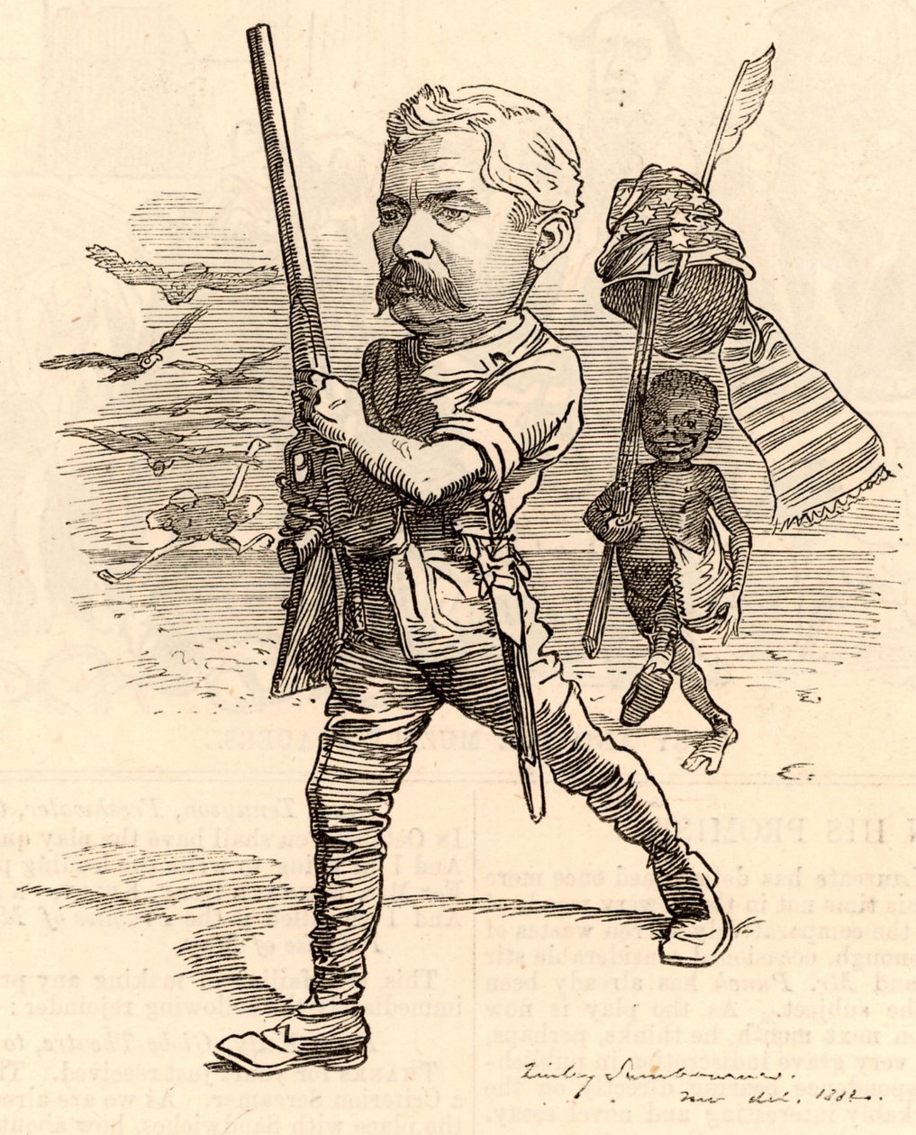 Illustratie met Henry Morton Stanley door Edward Linley Sambourne