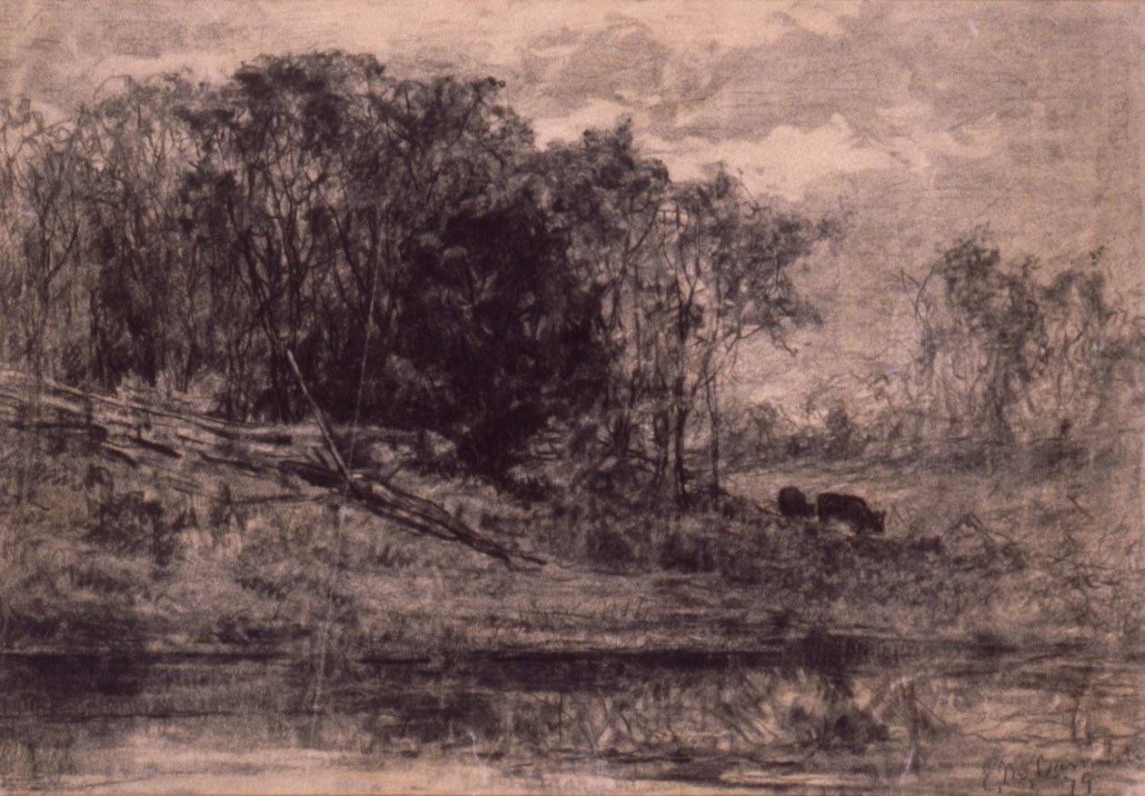 Koeien in het bos door Edward Mitchell Bannister