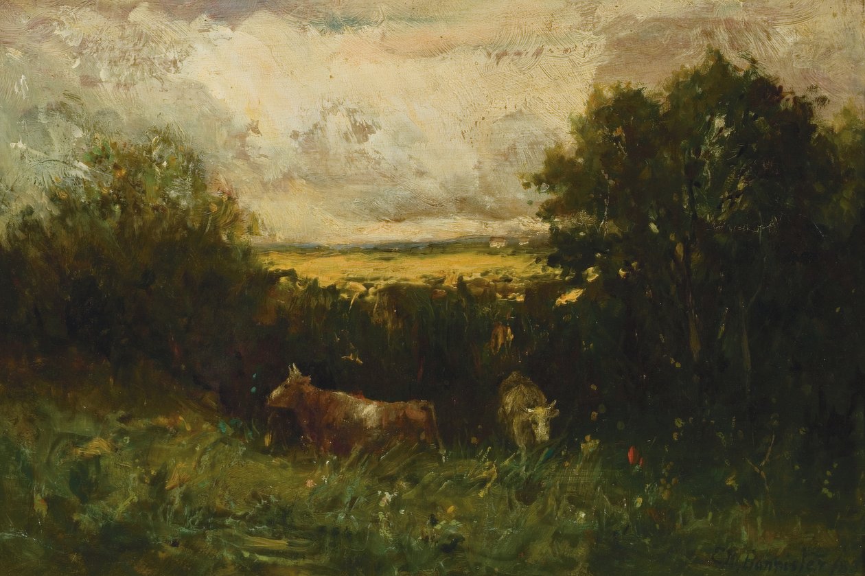 Landschap met vee door Edward Mitchell Bannister