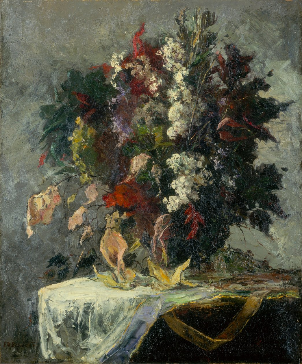 Zonder titel (bloemstilleven) door Edward Mitchell Bannister