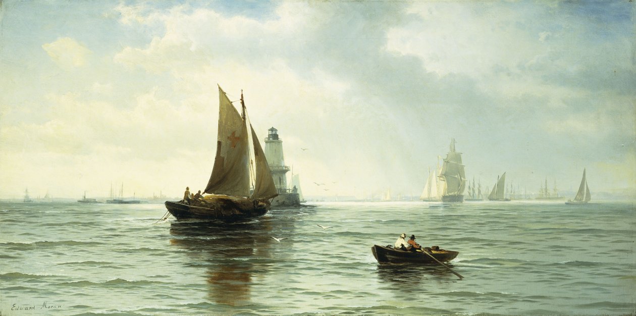 Rond de vuurtoren door Edward Moran