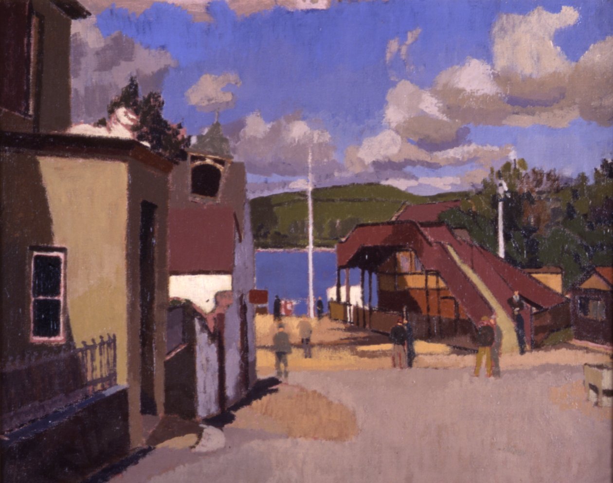 Ferryside Station door Edward Morland Lewis