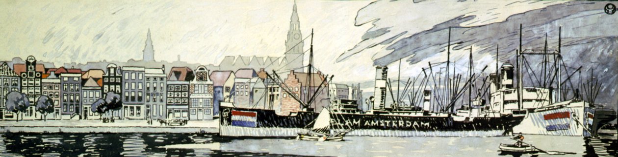 Nederland en haar schepen door Edward Penfield