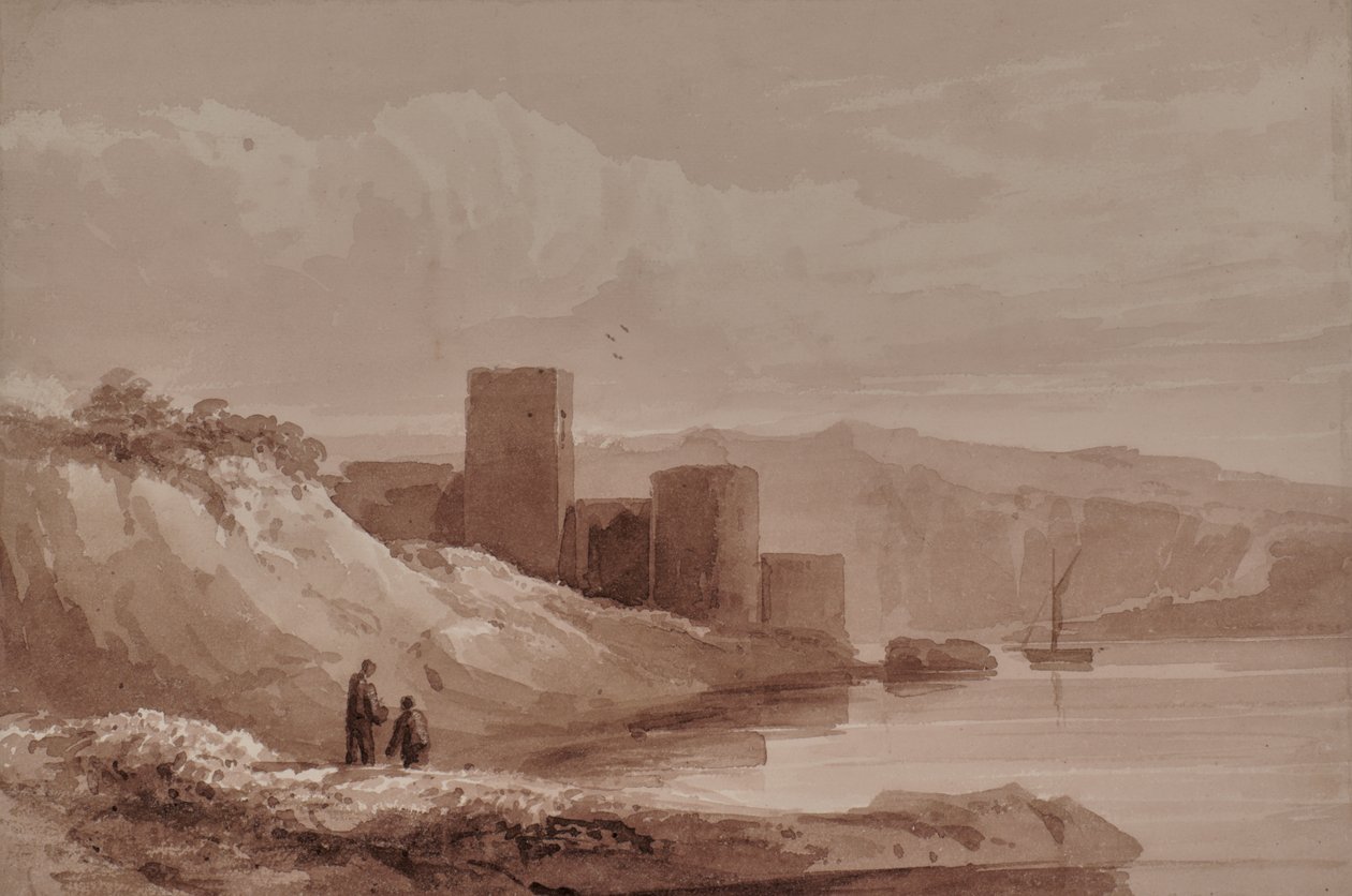 Landschap met rivier door Edward Pretty