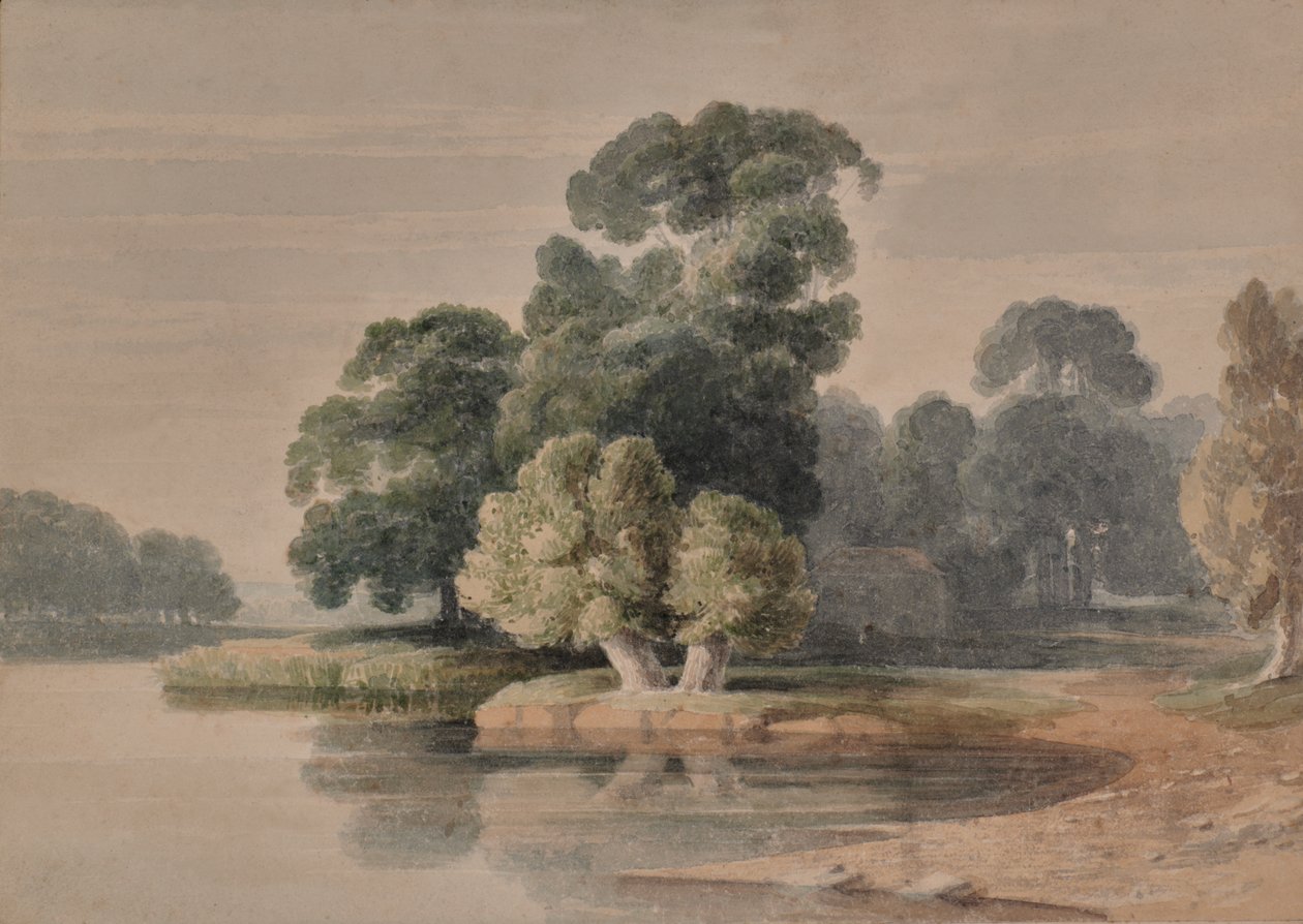 Landschap met rivier of meer door Edward Pretty