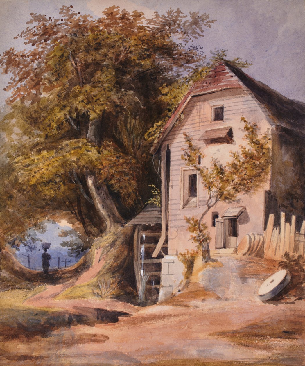 Landschap met watermolen door Edward Pretty