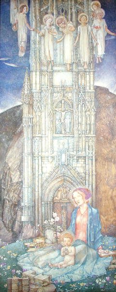 Gotische toren door Edward Reginald Frampton