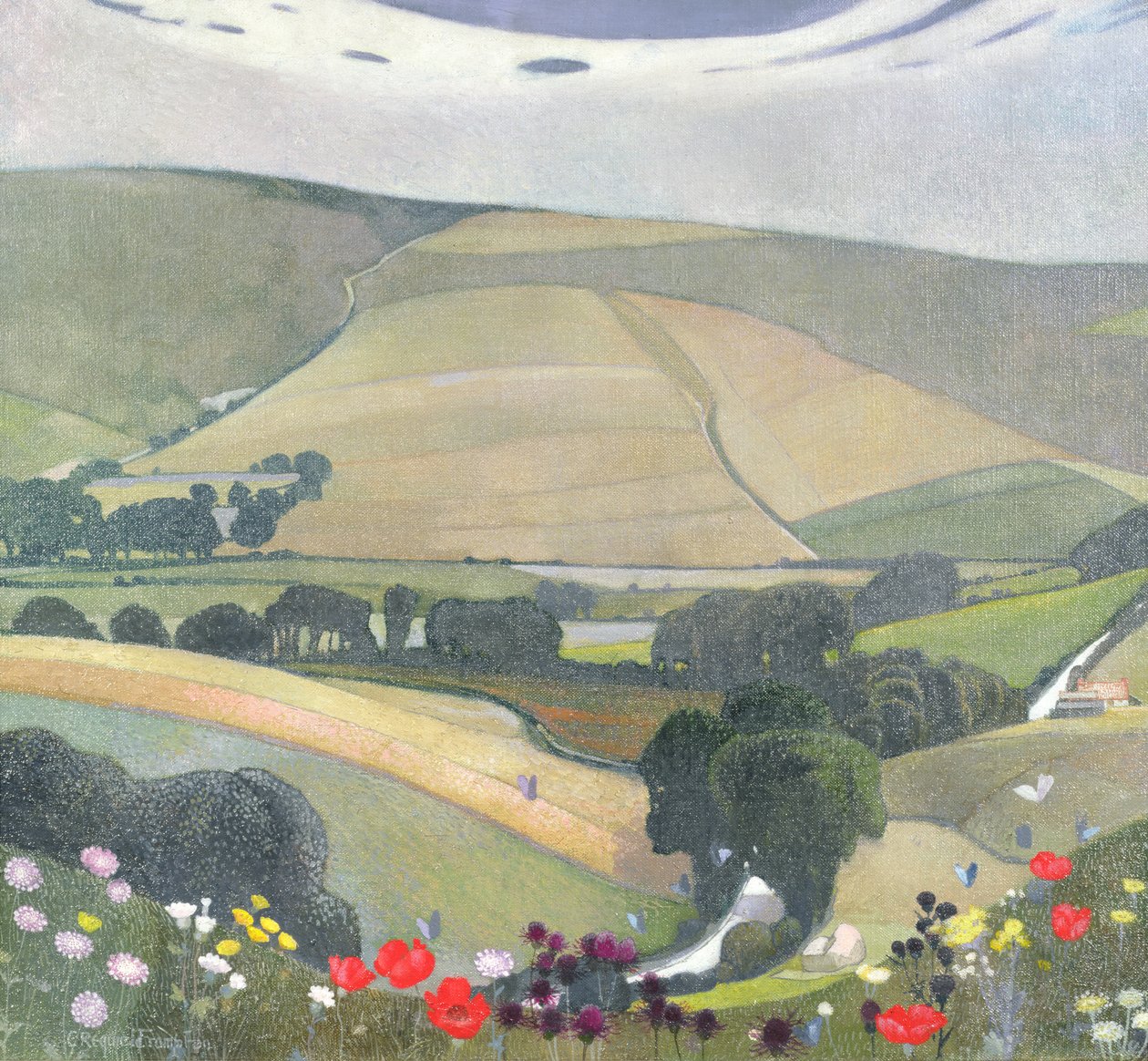 Thunderbarrow Hill, nabij Bramber door Edward Reginald Frampton