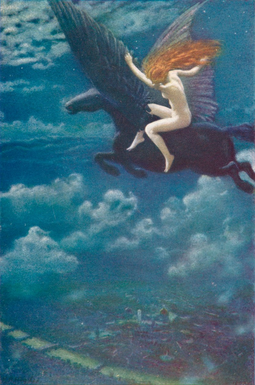 Droomidylle Een Walkure door Edward Robert Hughes