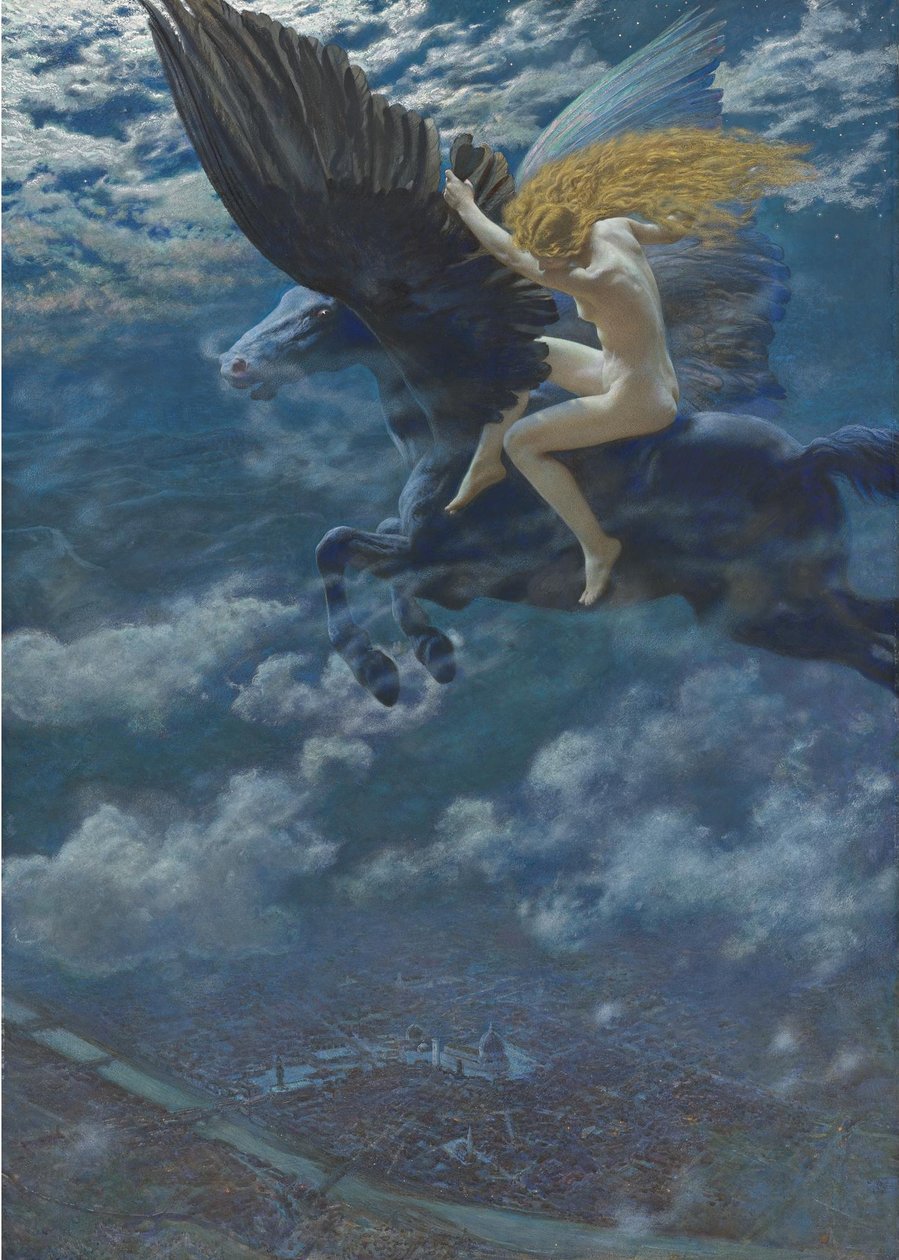 Droomidylle Een Walkure door Edward Robert Hughes