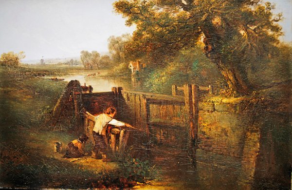 Sluis scène door Edward Robert Smythe