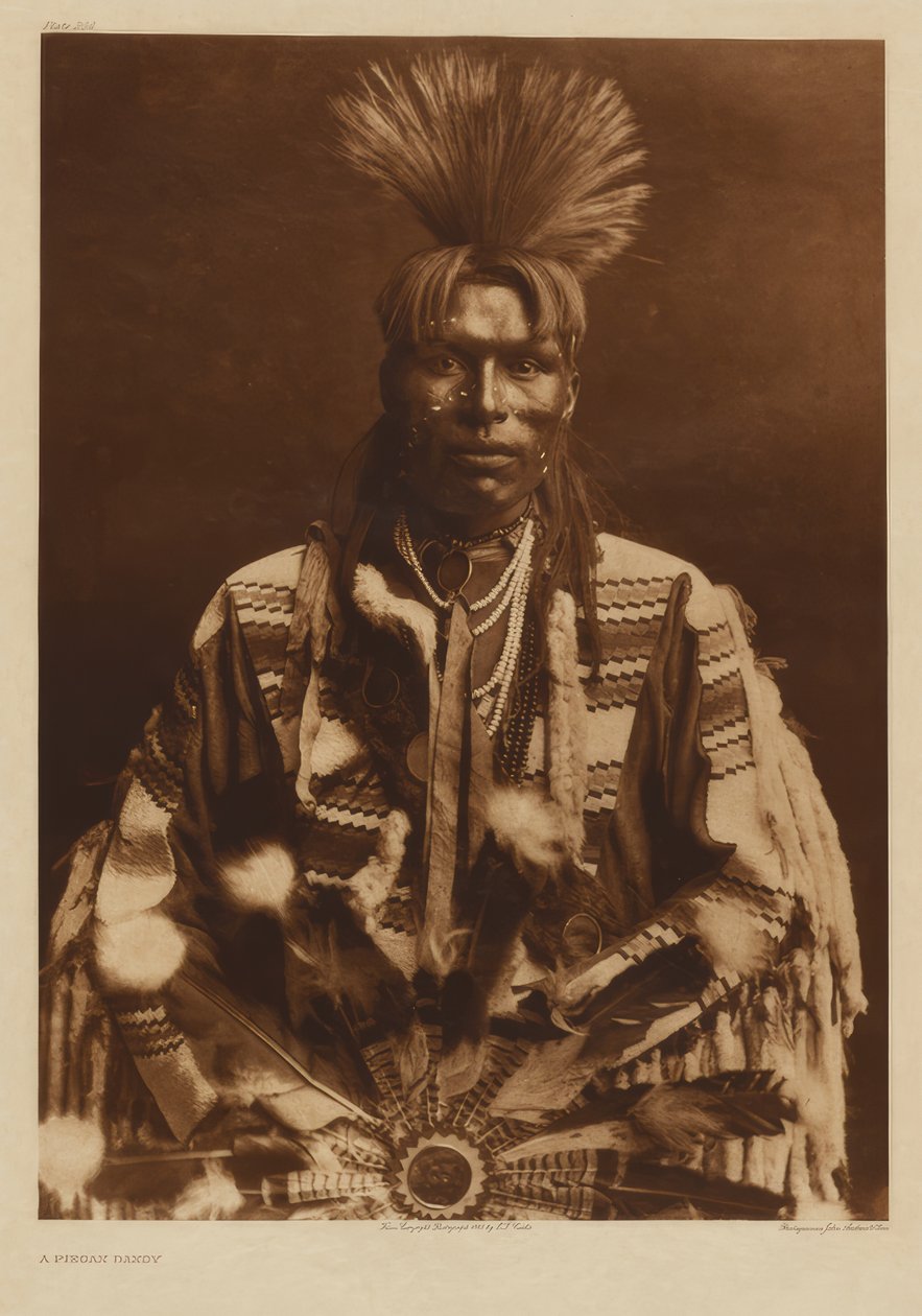 Een Piegan-dandy door Edward S. Curtis