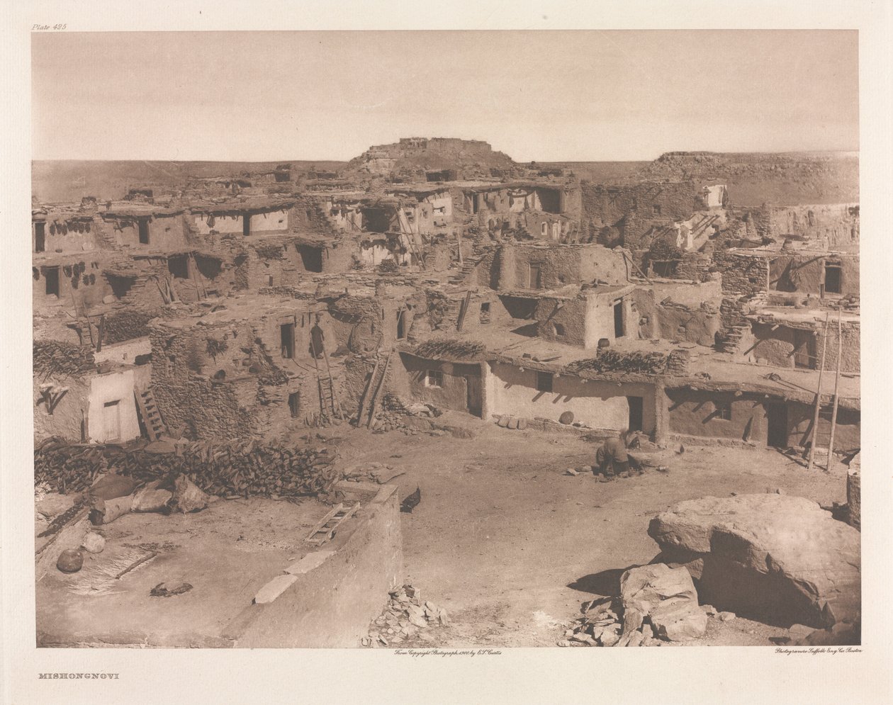 Portfolio XII, Plaat 425: Mishongnovi door Edward S. Curtis