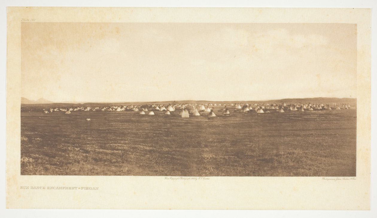 Zonnewijzerdanskamp-Piegan door Edward S. Curtis