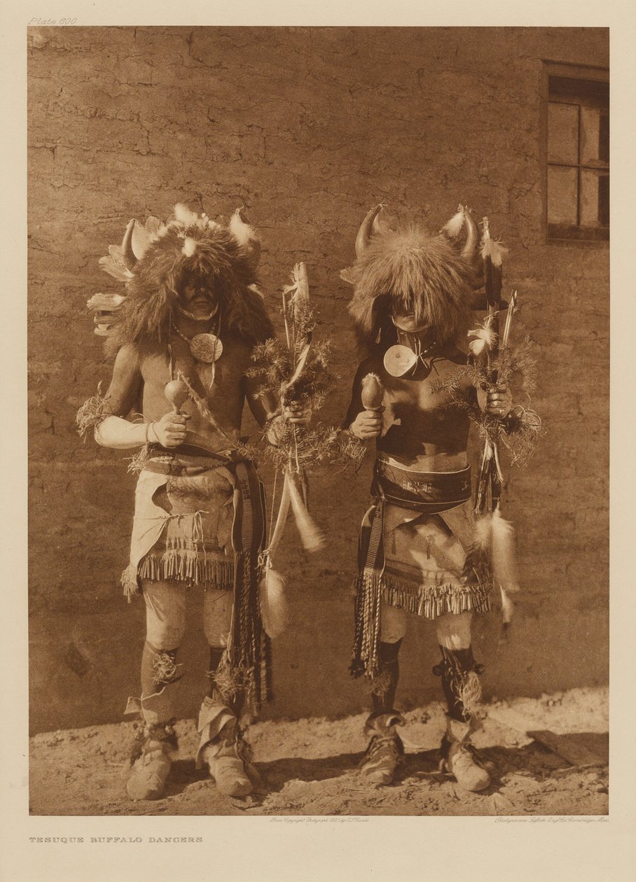 Tesuque Buffalo Dansers door Edward S. Curtis