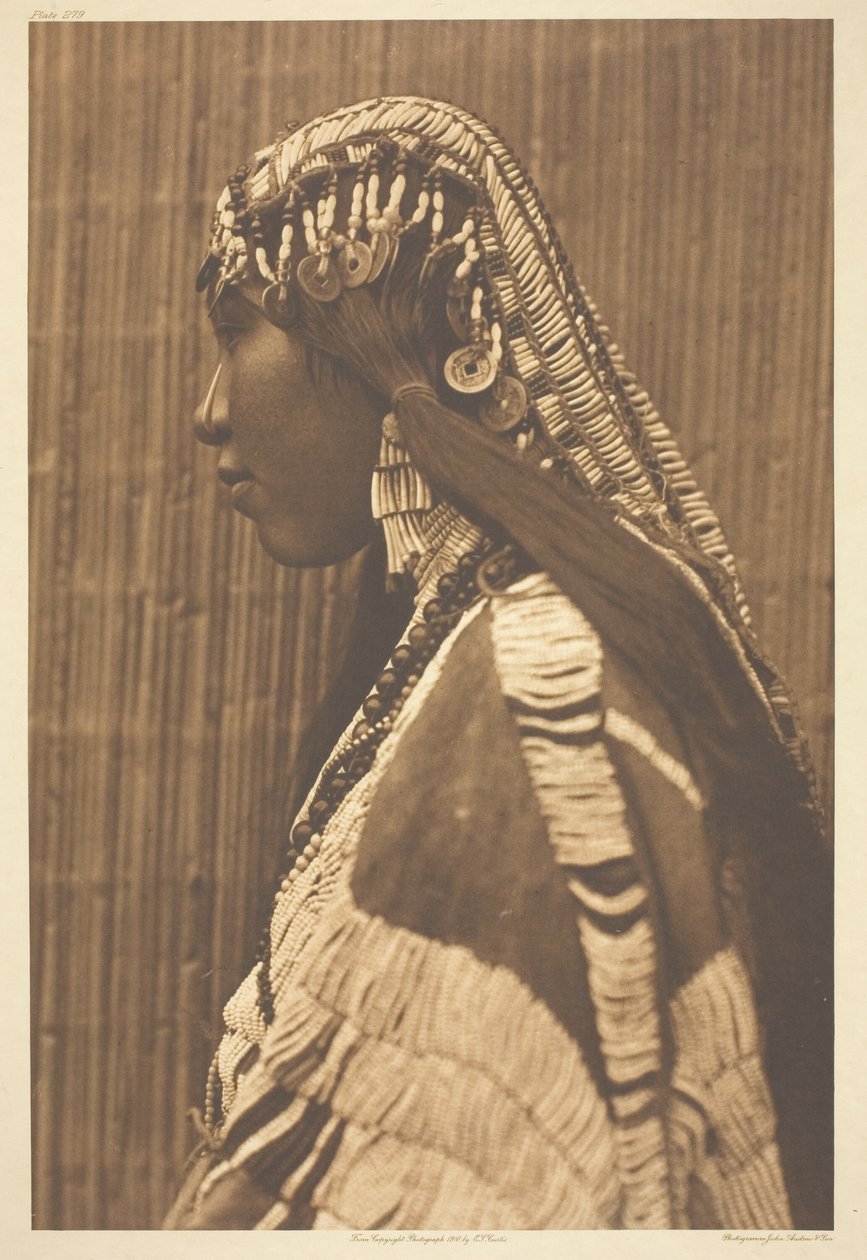 Wishham meisje, profiel door Edward S. Curtis